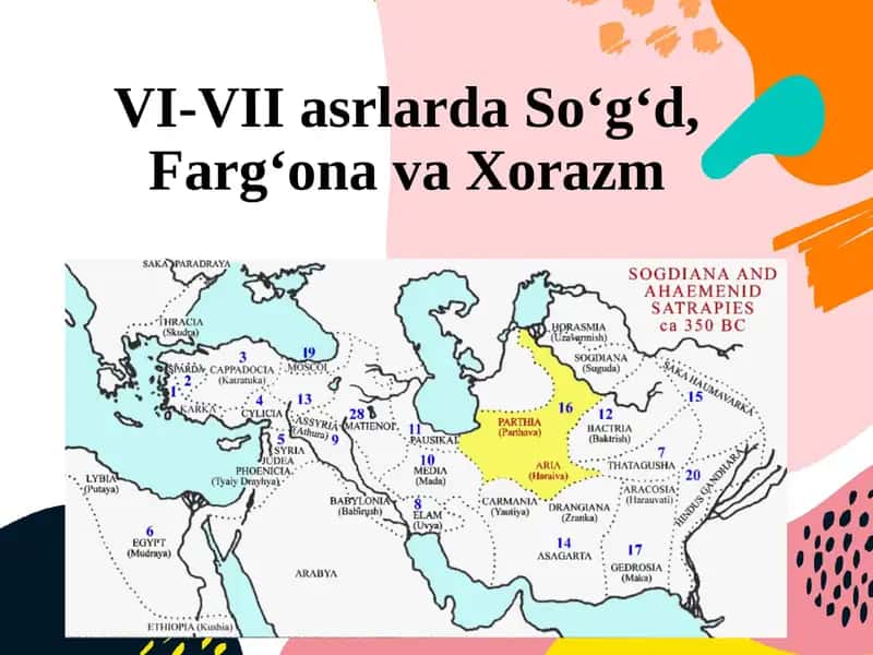 VI-VII asrlarda So‘g‘d, Farg‘ona va Xorazm 1