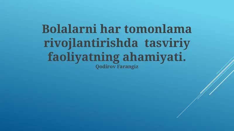 Tasviriy San'atning Ahamiyati 1