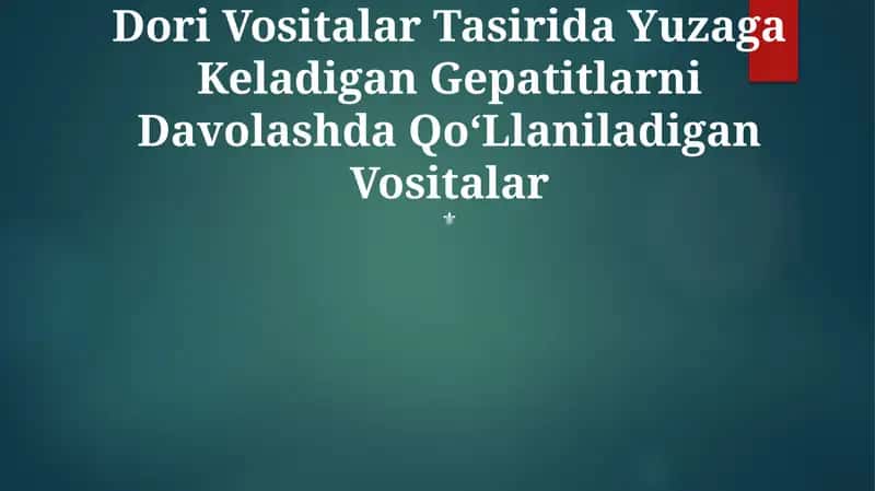 Gepatitlarni Davolash 1