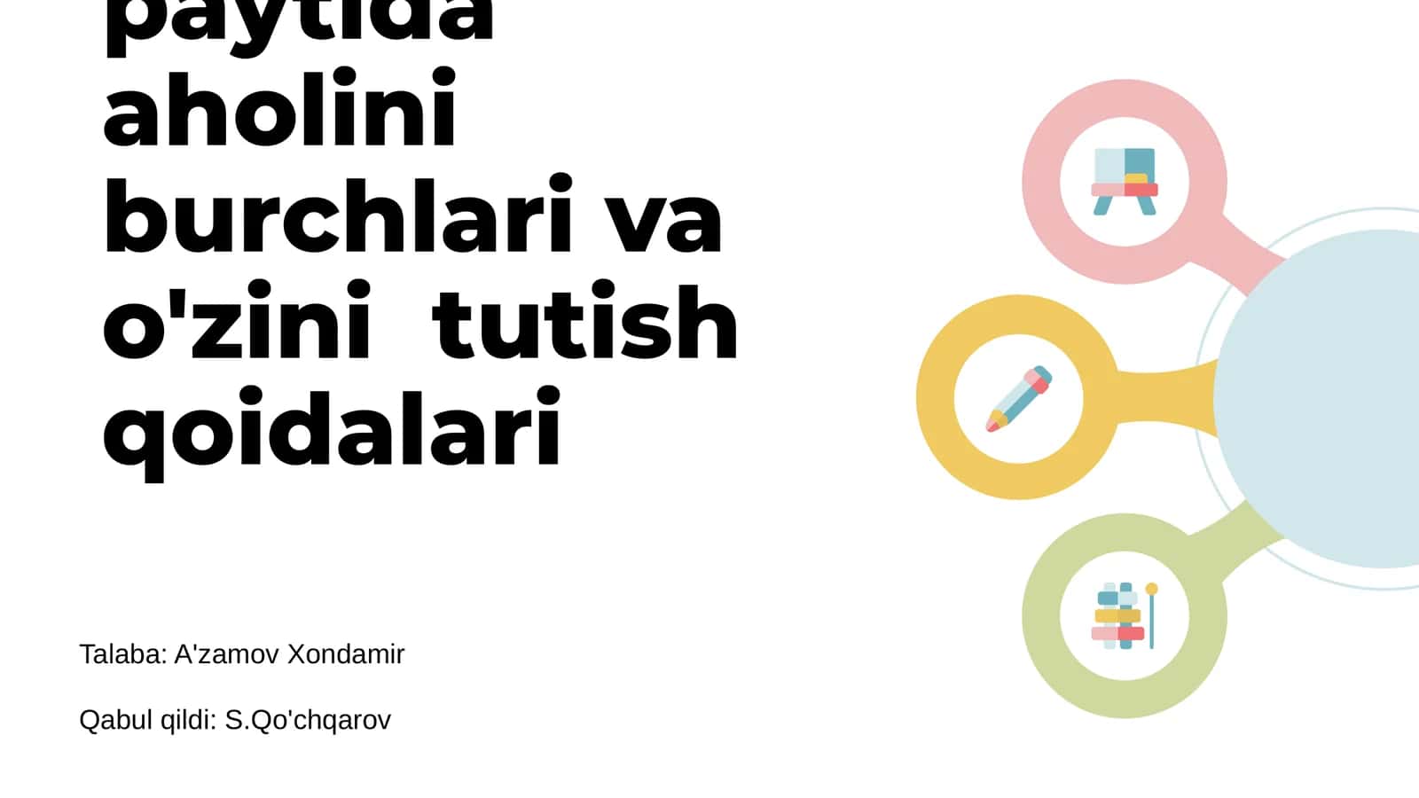 Evakuatsiya chora tadbirlari 1