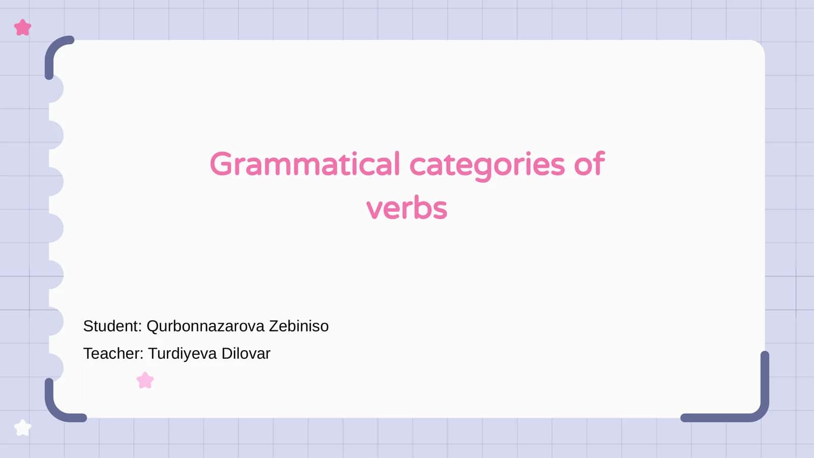 Verb Categories 1