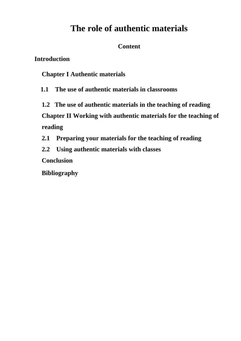 The Role of Authentic Materials in Teaching English 1