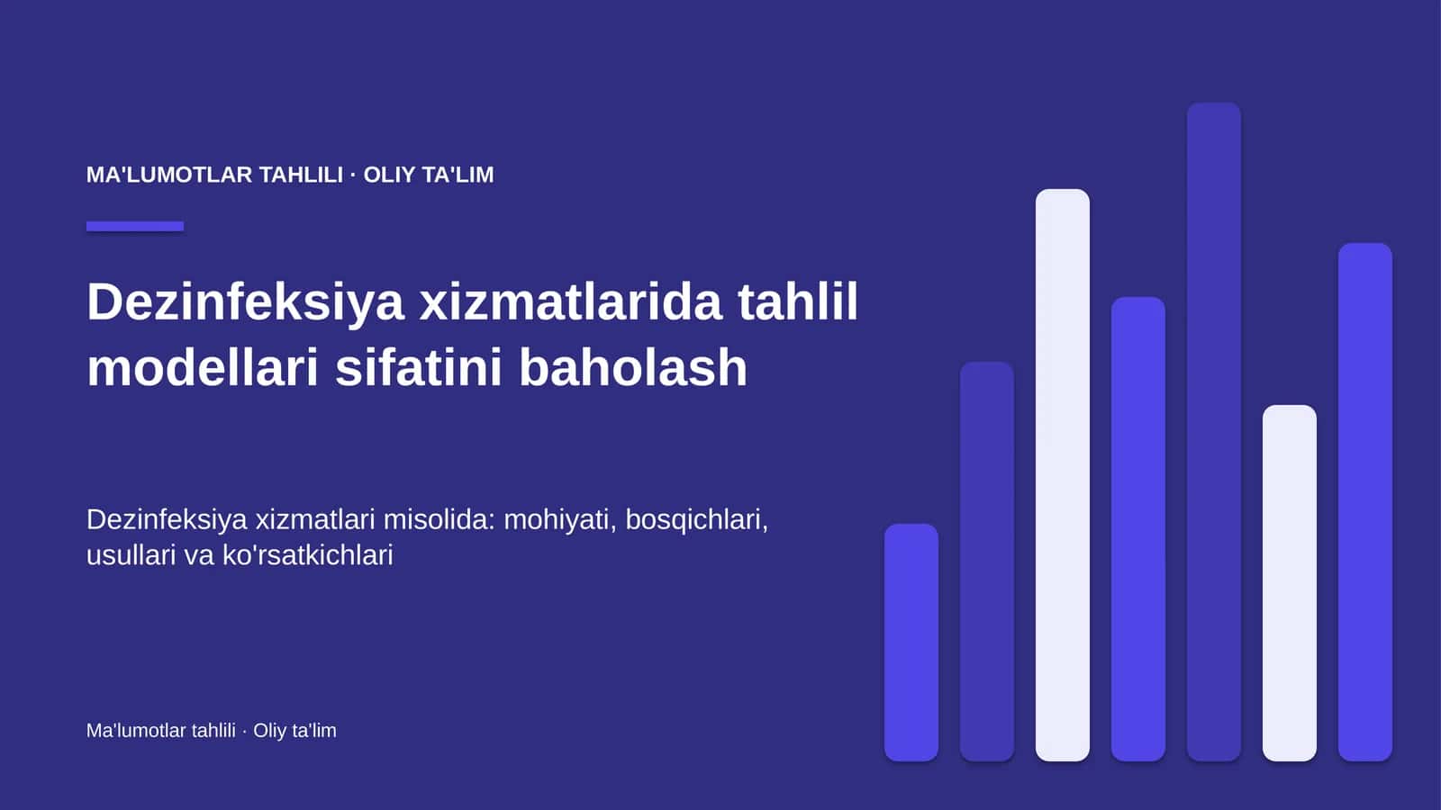 Ma'lumotlar tahlili · Oliy ta'lim 1