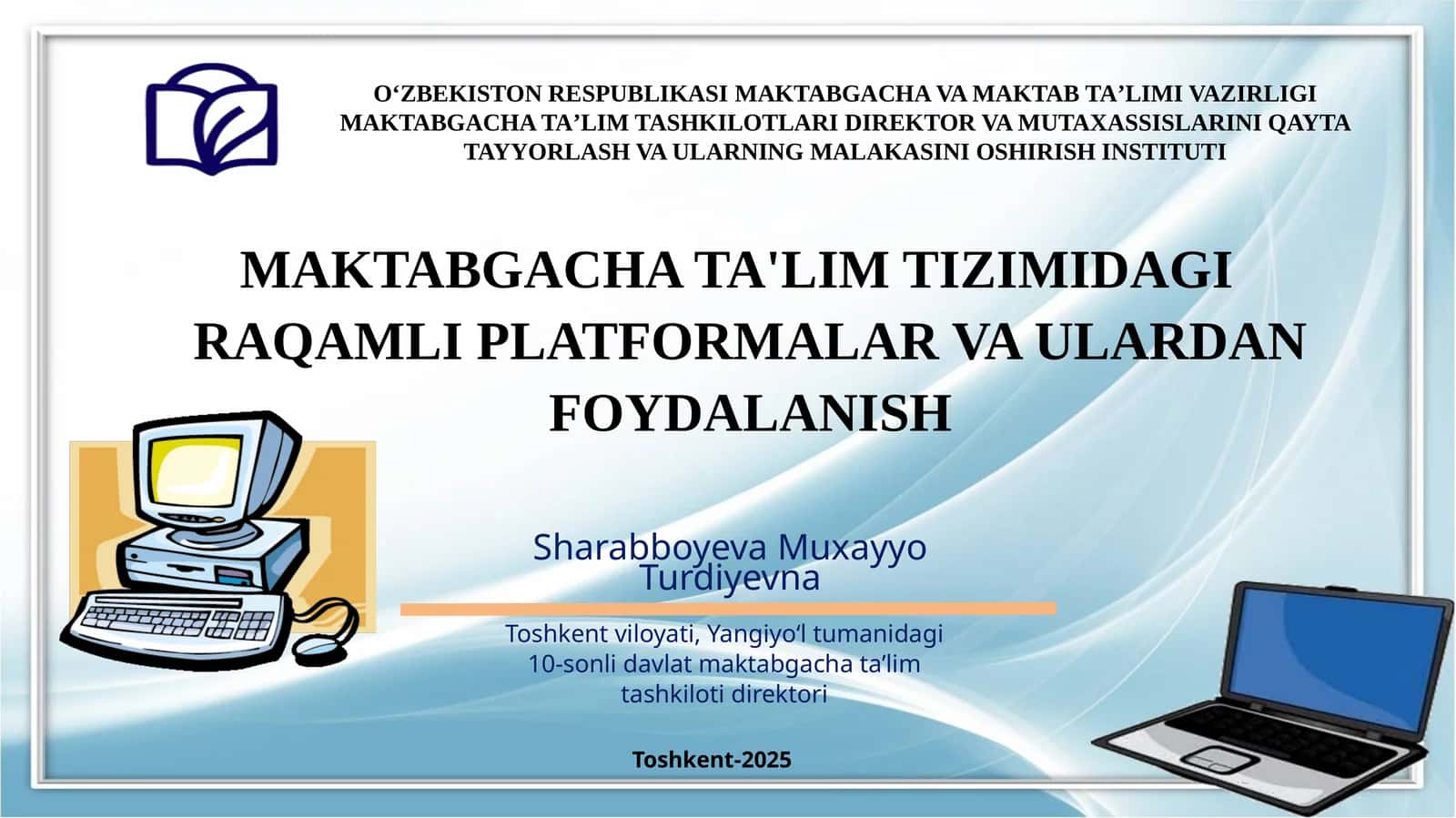 RAQAMLI PLATFORMALAR VA ULARDAN FOYDALANISH 1