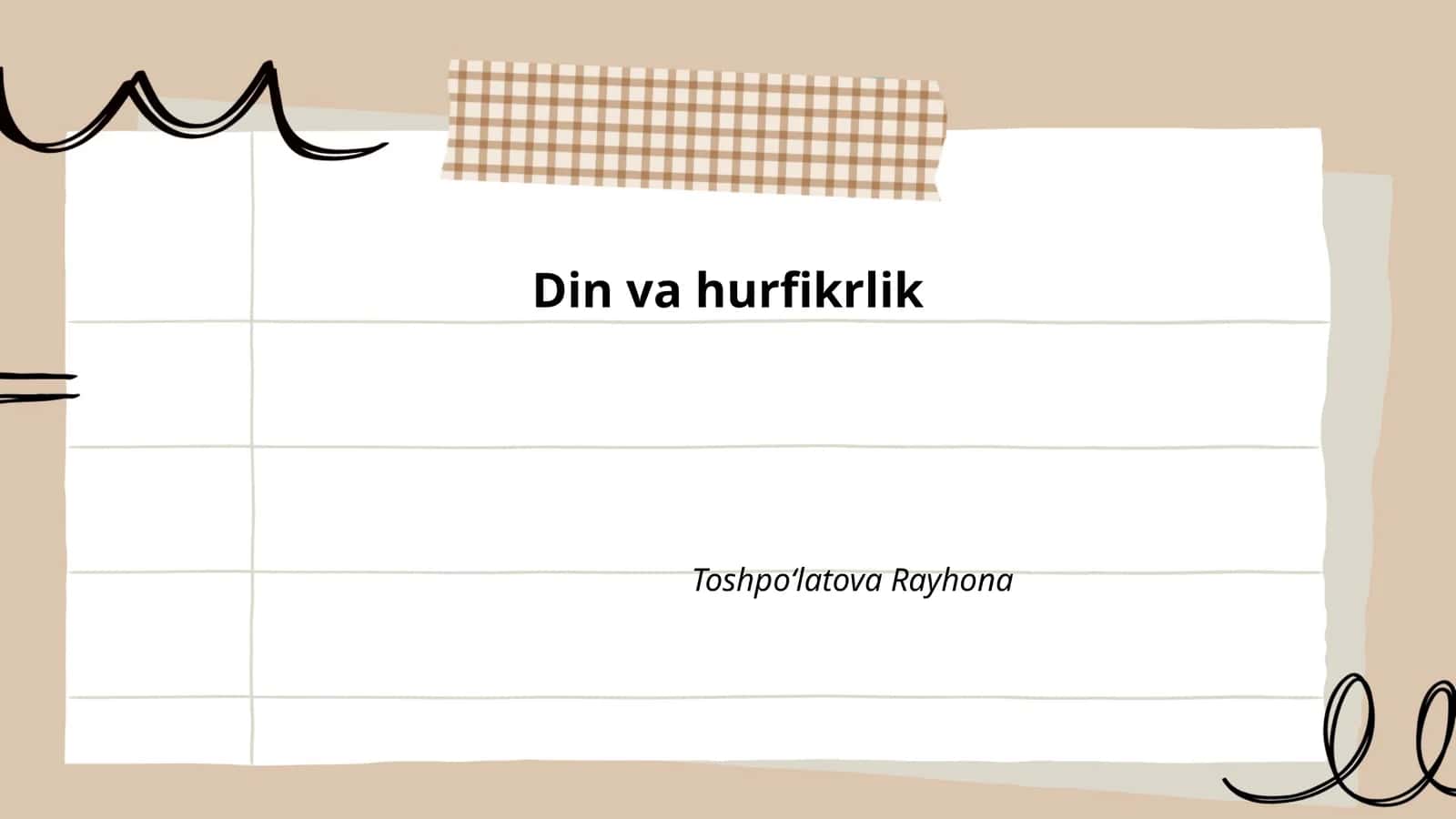Din va hurfikrlik 1