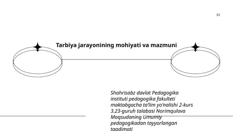 Tarbiya jarayonining mohiyati va mazmuni 1