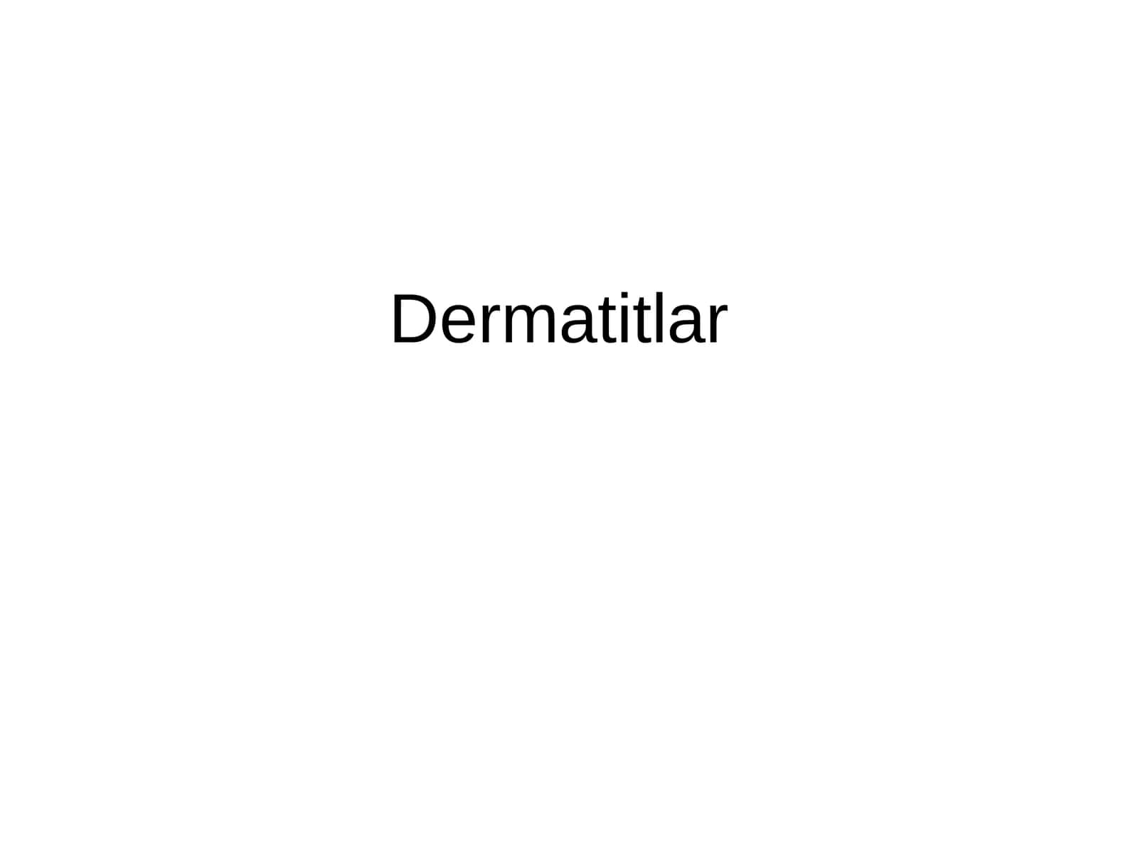 Dermatitlar 1