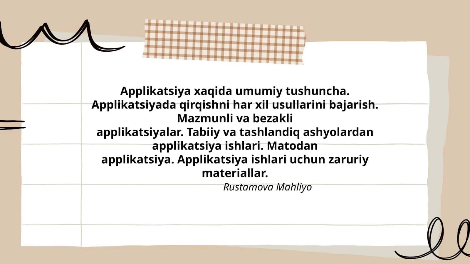 Applikatsiya xaqida umumiy tushuncha 1