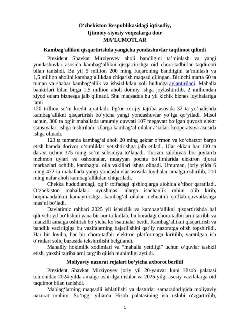 Kambag‘allikni qisqartirishda yangicha yondashuvlar 1