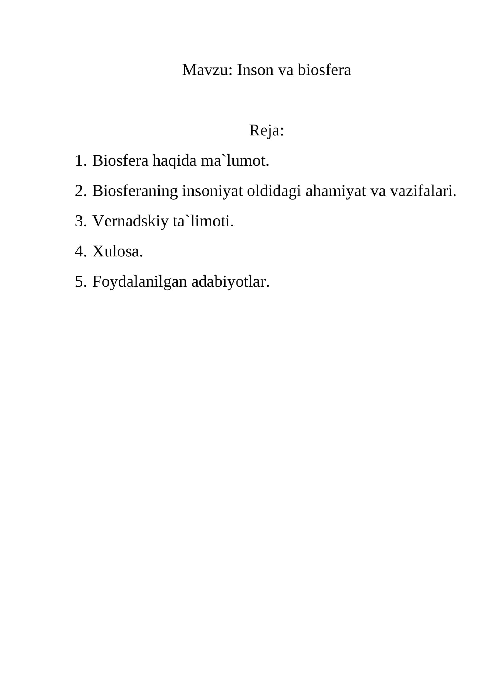 Inson va biosfera 1