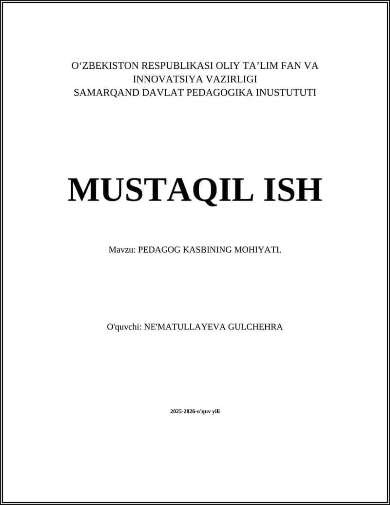 PEDAGOG KASBINING MOHIYATI 1