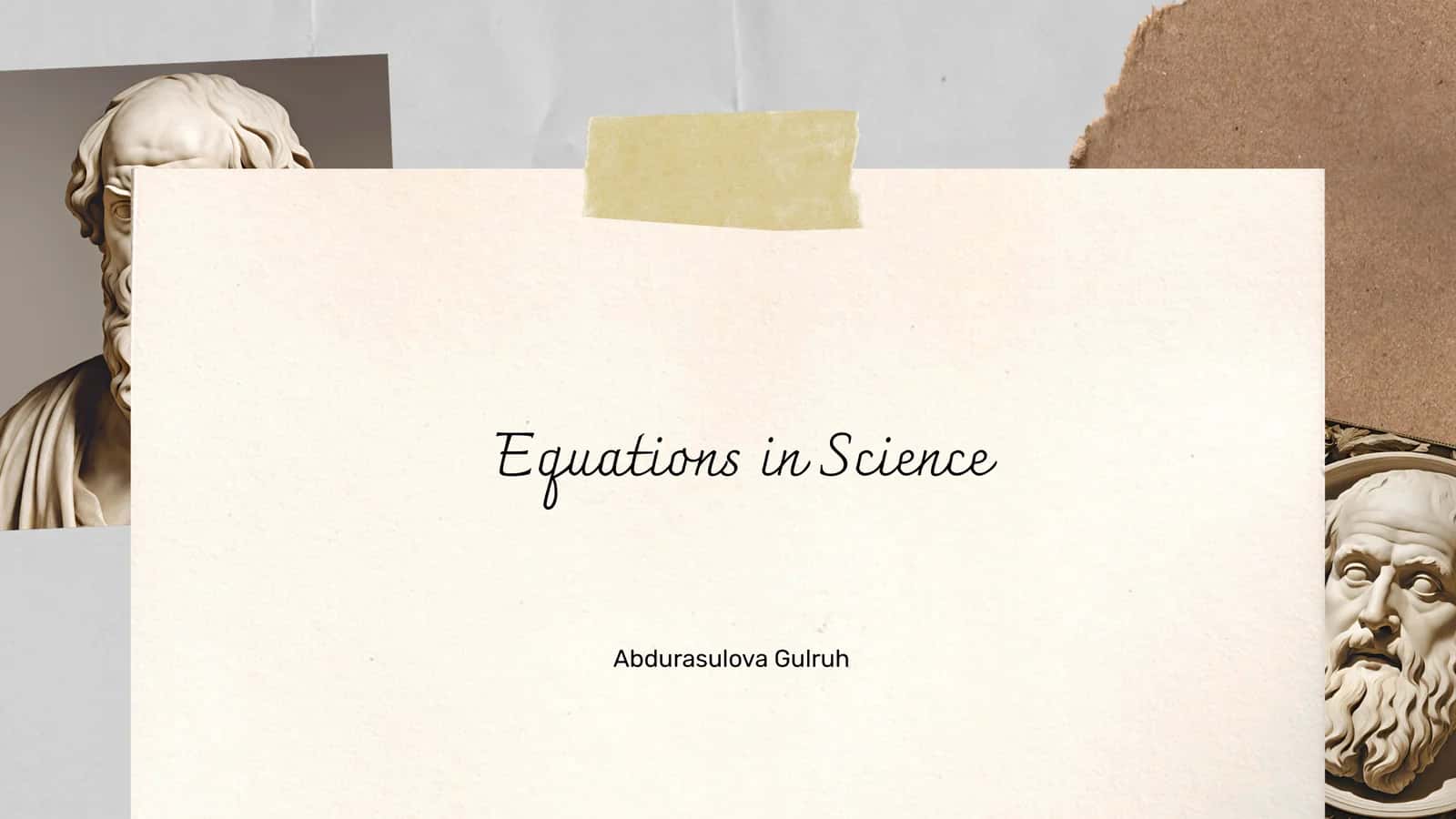 Equations in Science 1