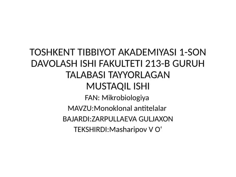 Monoklonal antitanalar 1