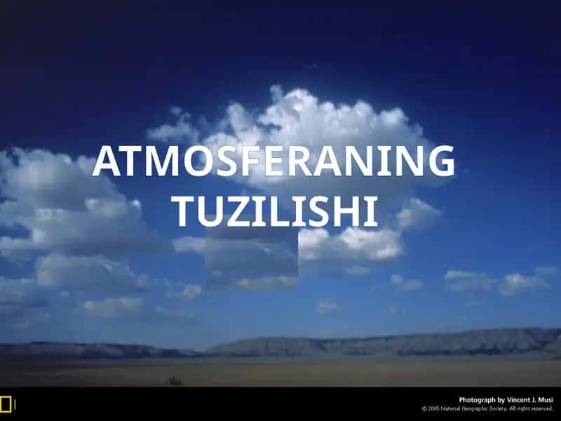 ATMOSFERANING TUZILISHI 1