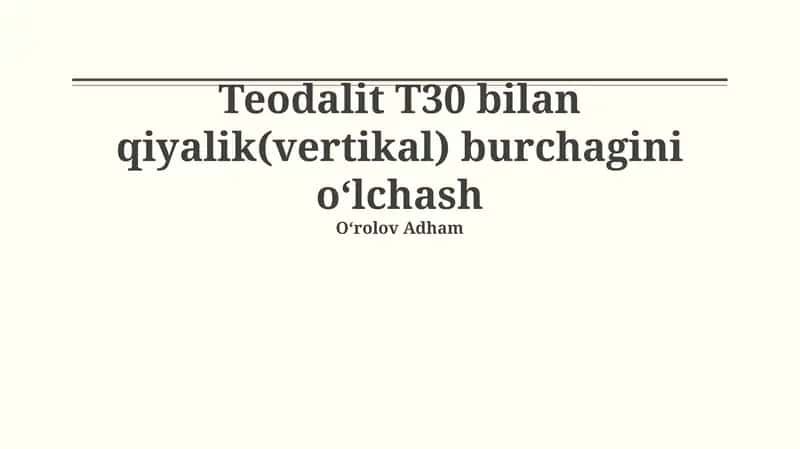 Teodolit T30 1