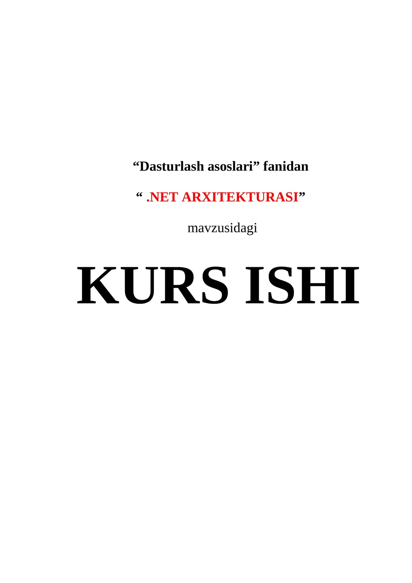 NET ARXITEKTURASI 1