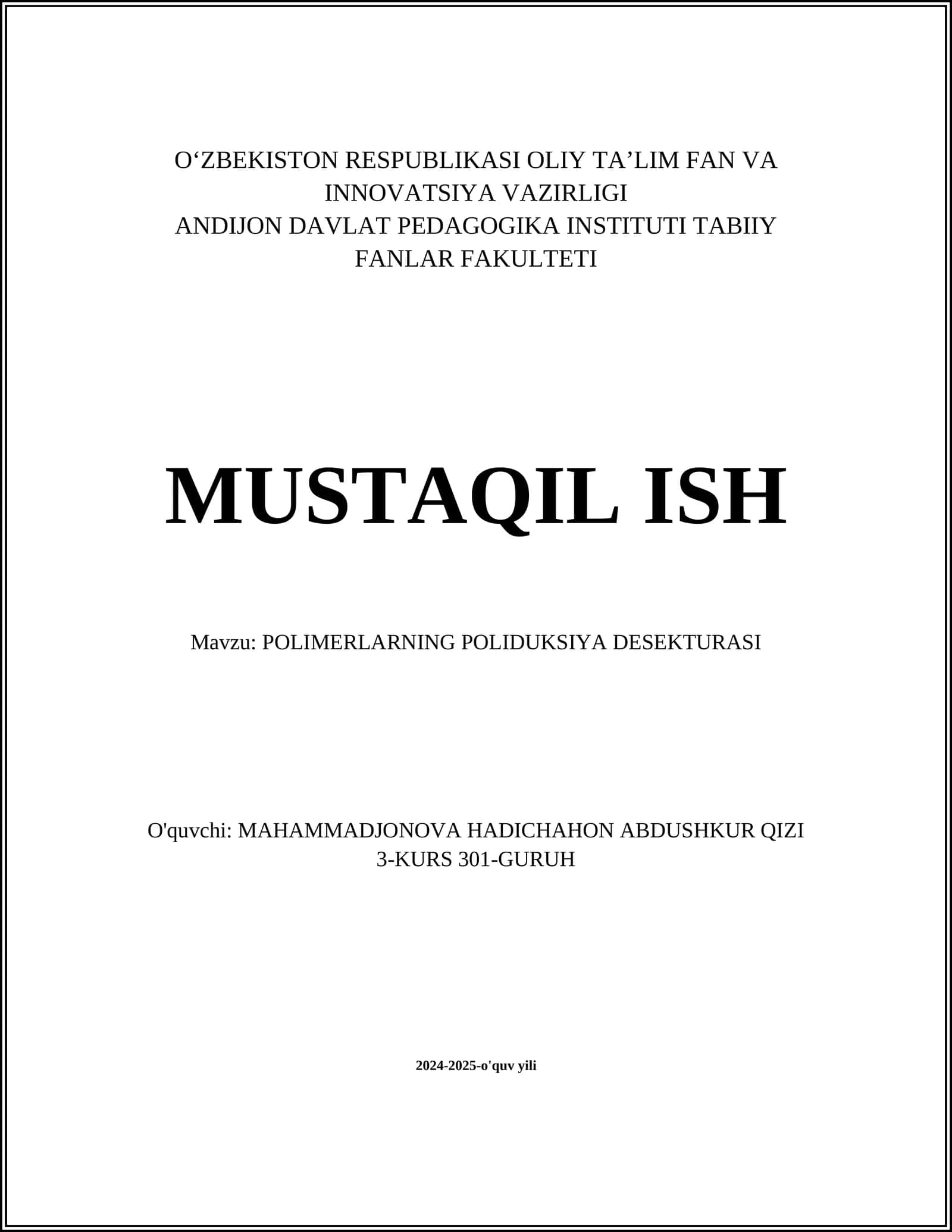 POLIMERLARNING POLIDUKSIYA DESEKTURASI 1
