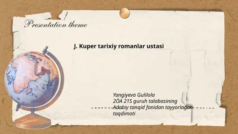 J. Kuper tarixiy romanlar ustasi 1