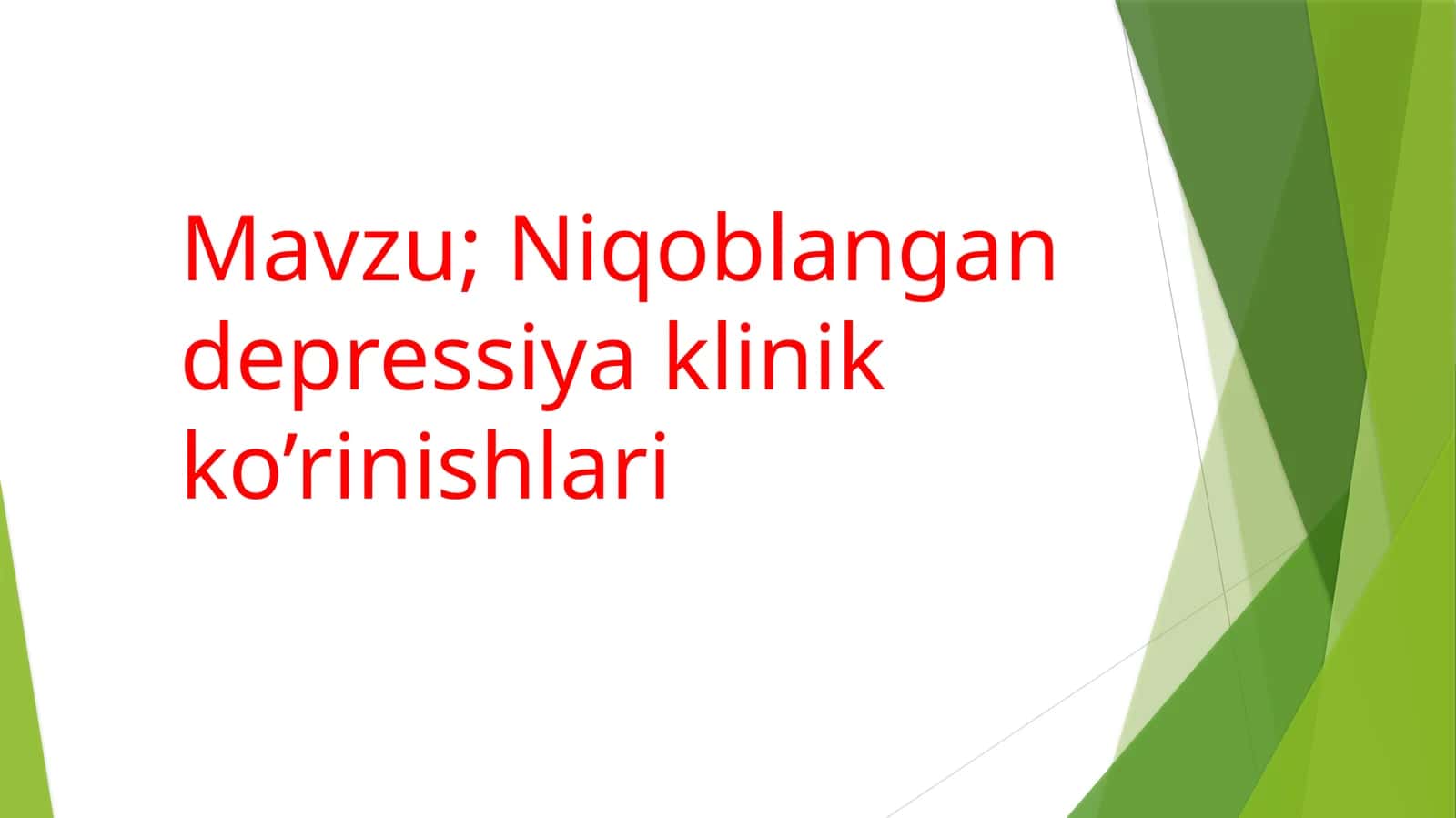 Niqoblangan depressiya klinik ko'rinishlari 1