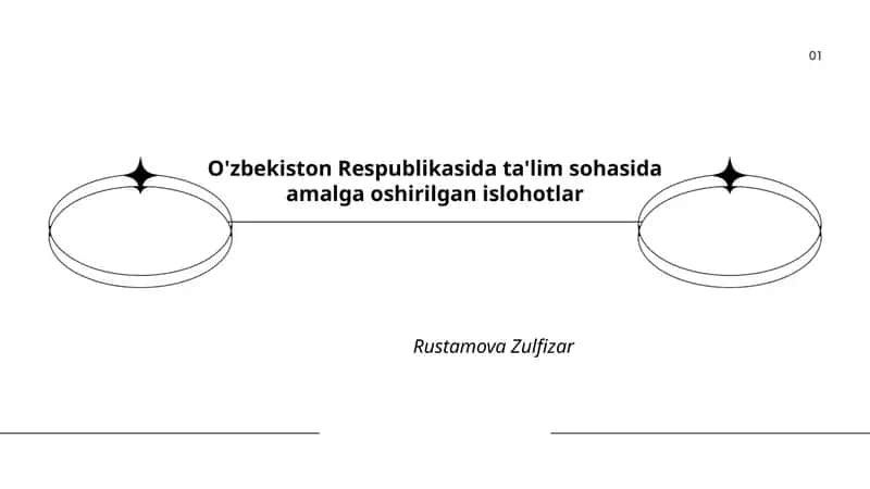 O'zbekiston Respublikasida ta'lim sohasida amalga oshirilgan islohotlar 1