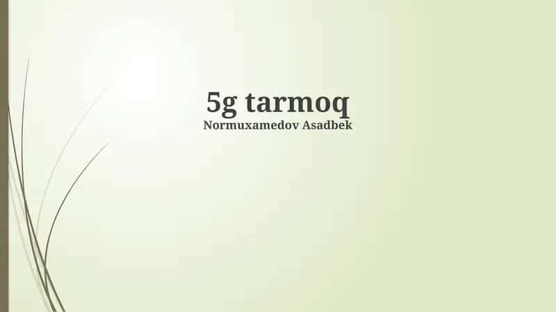 5G tarmoq 1