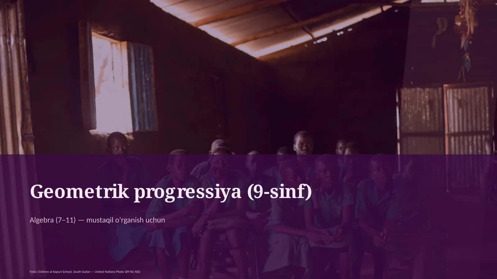 Geometrik progressiya (9-sinf) 1