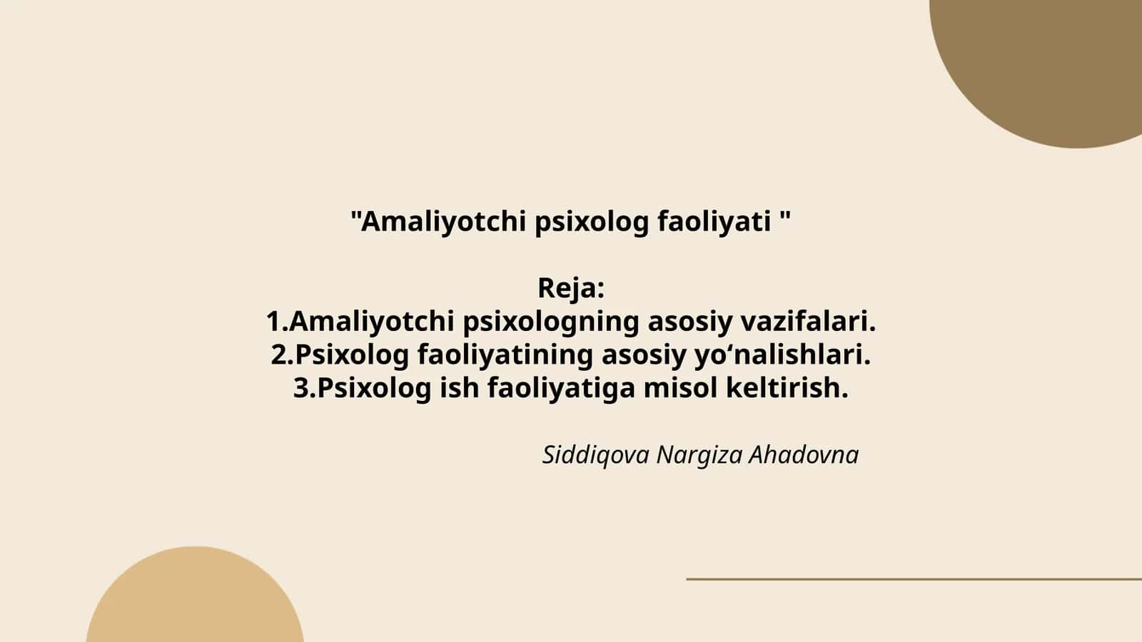 Amaliyotchi psixolog faoliyati 1