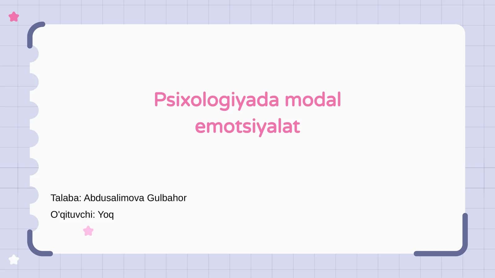 Psixologiyada modal emotsiyalat 1