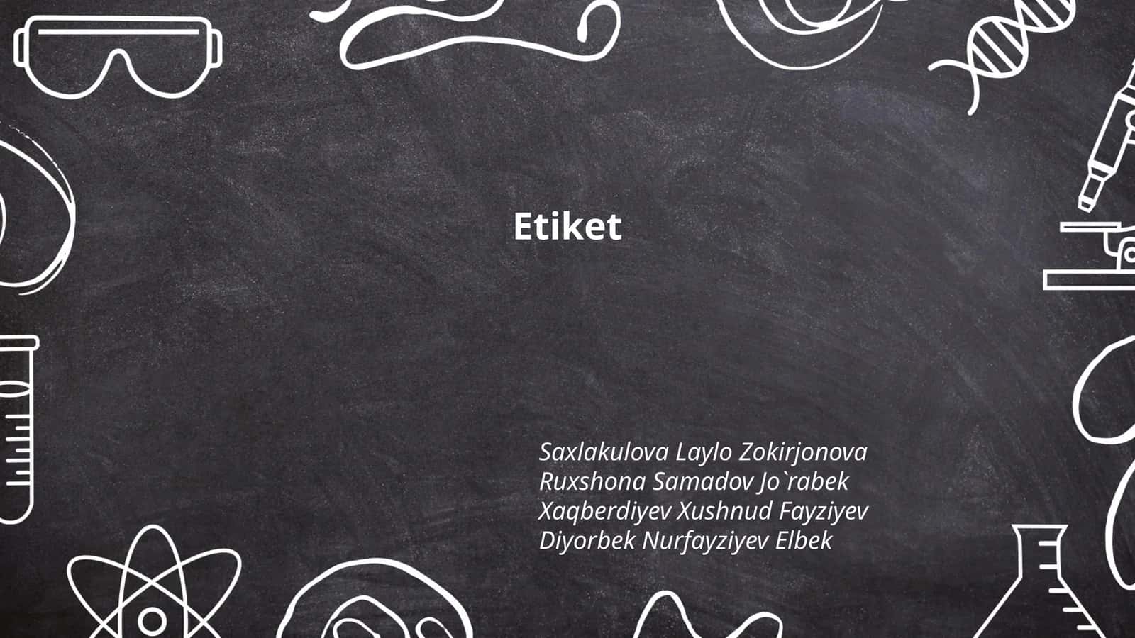 Etiketning umumiy qoidalari 1