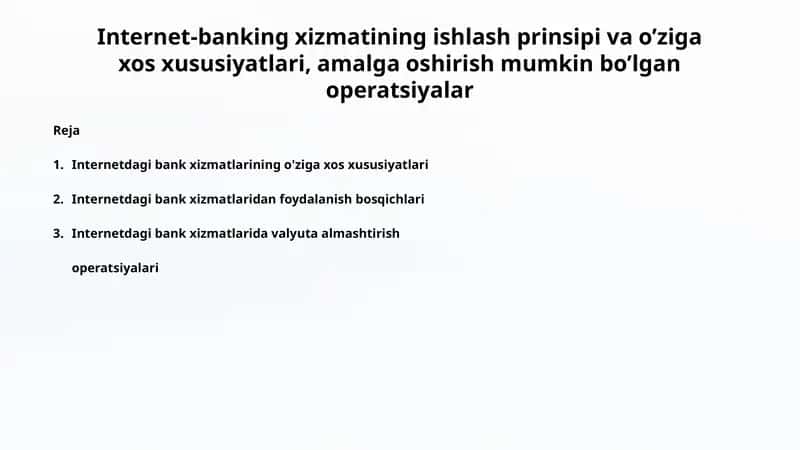 Internet-banking xizmatlari 1
