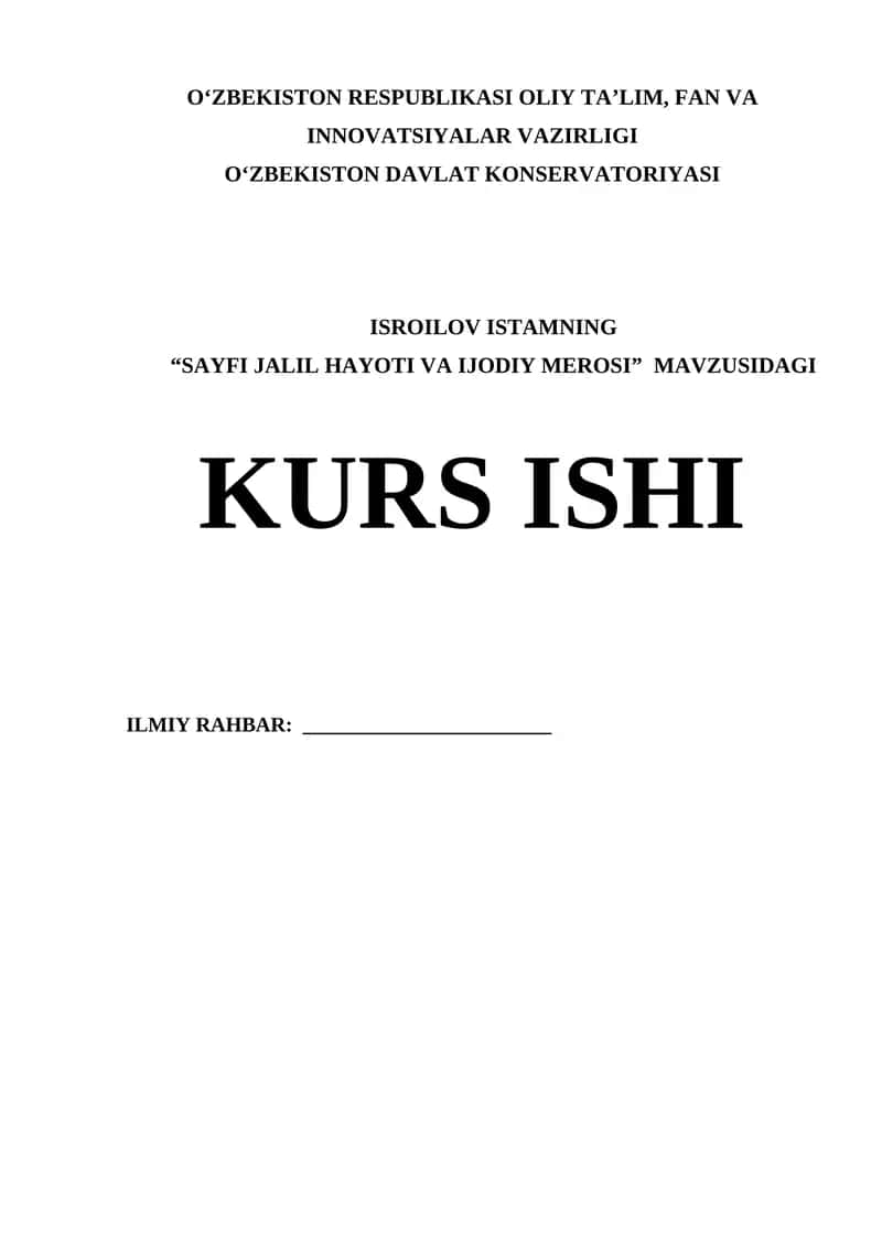 "SAYFI JALIL HAYOTI VA IJODIY MEROSI" 1