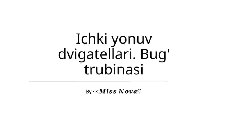 Ichki Yonish Dvigatellari 1