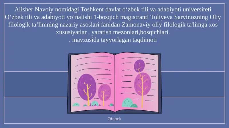Oliy Filologik Ta'limning Xususiyatlari 1