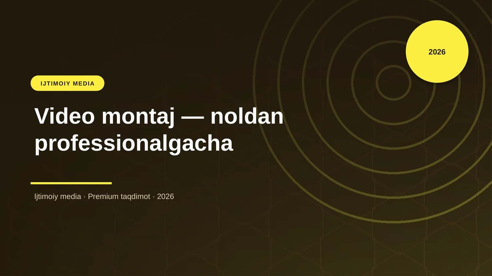 Video montaj — noldan professionalgacha 1