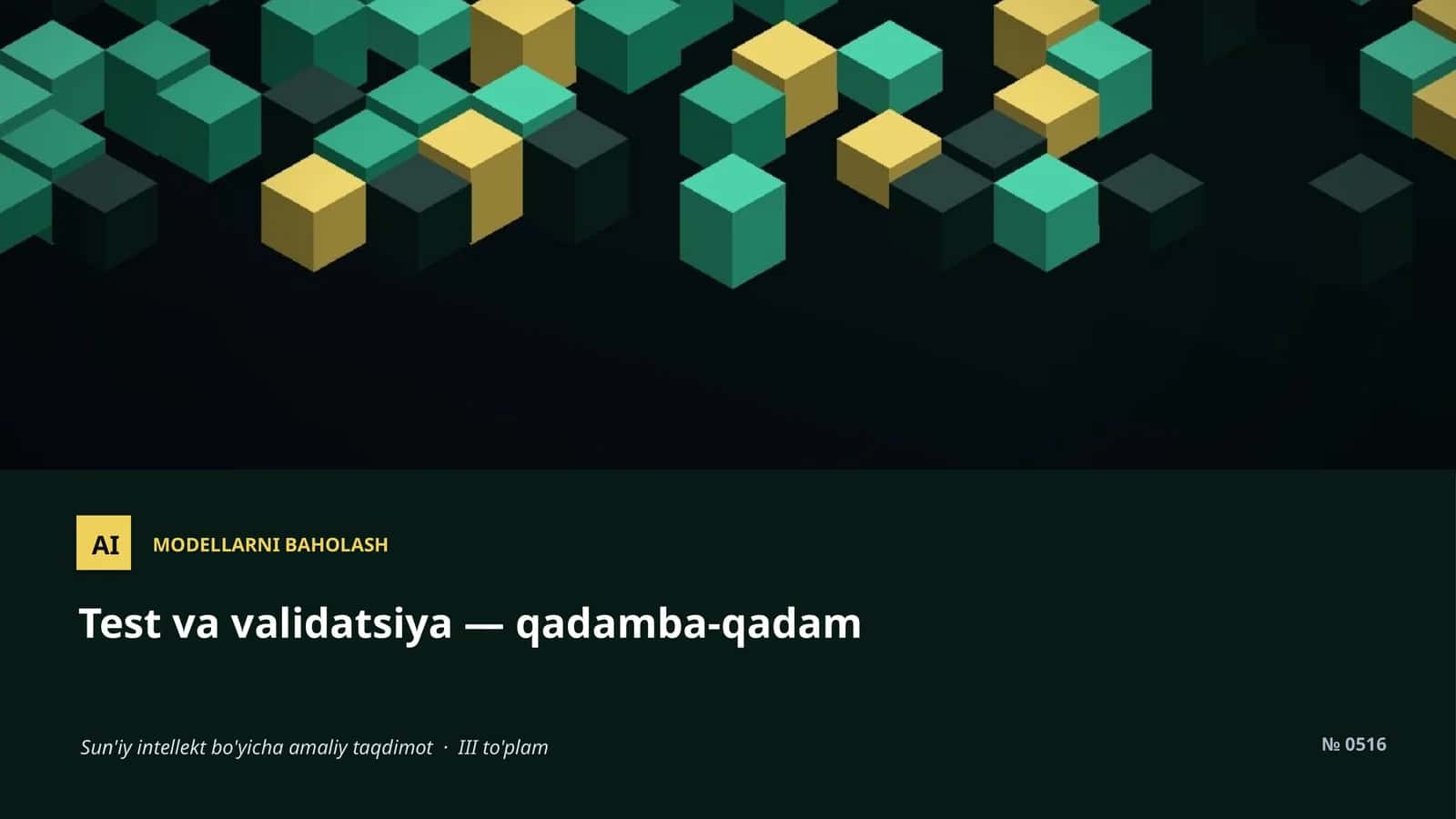 MODELLARNI BAHOLASH 1