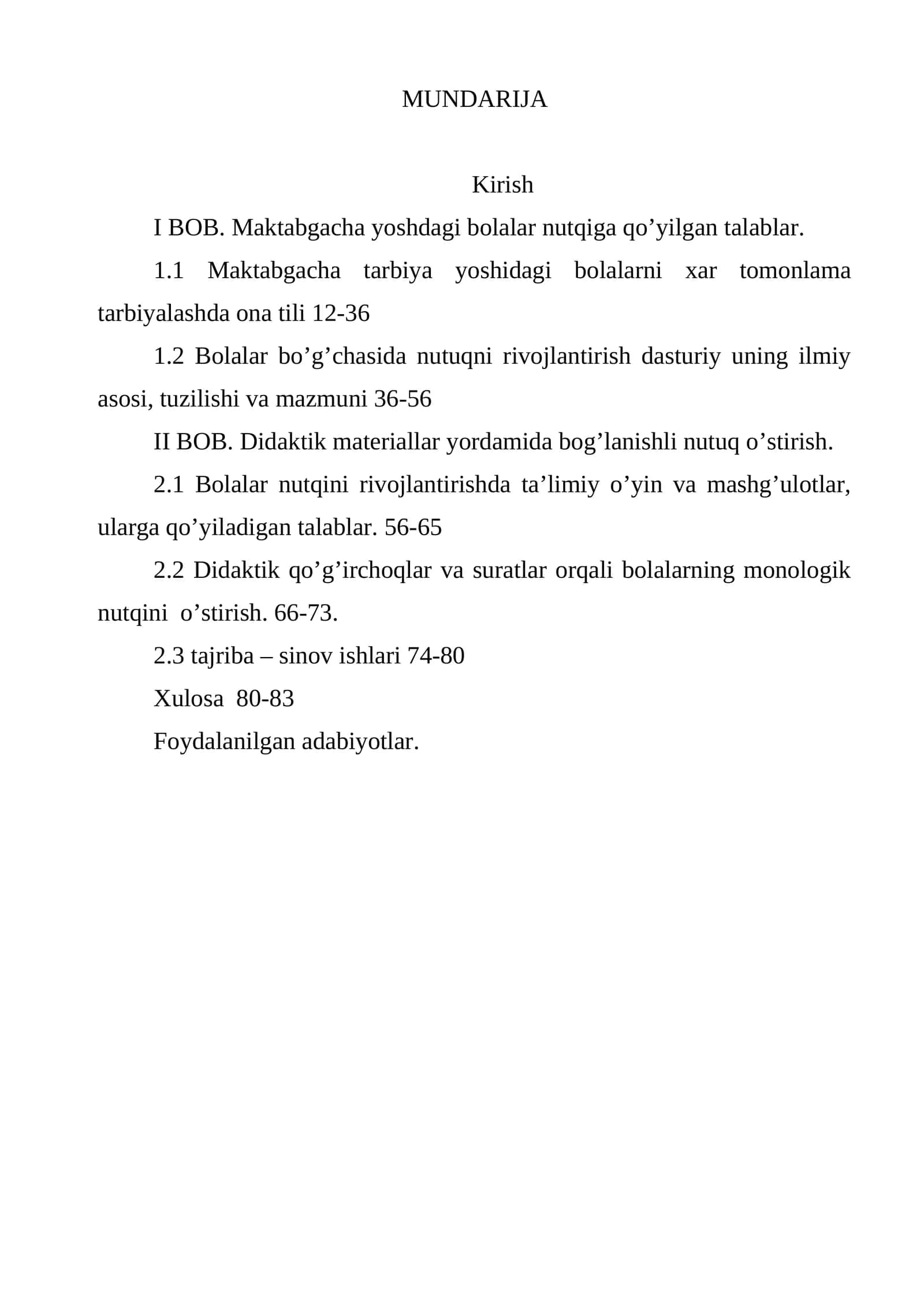 Maktabgacha yoshdagi bolalar nutqiga qo’yilgan talablar 1