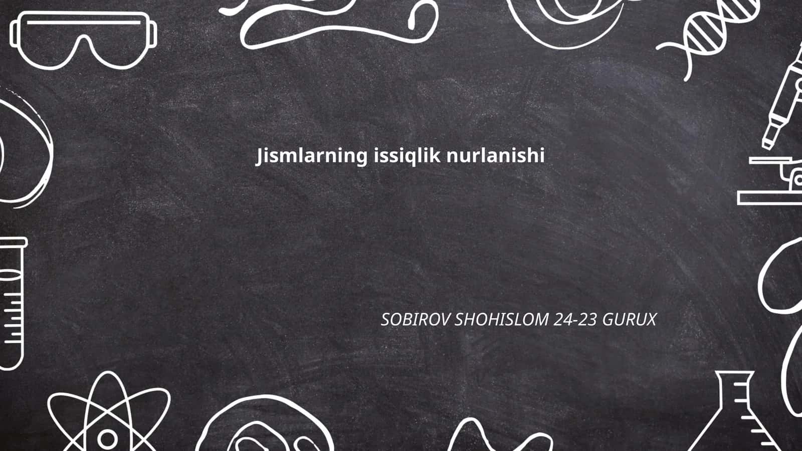 Issiqlik nurlanishi 1