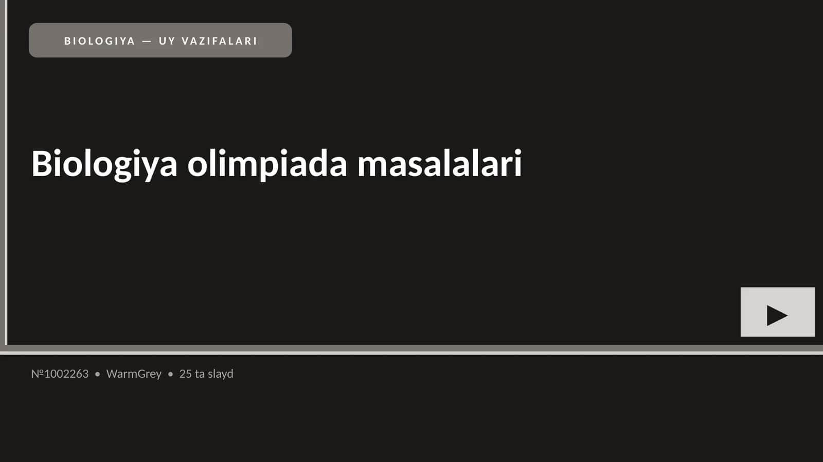 Biologiya olimpiada masalalari 1