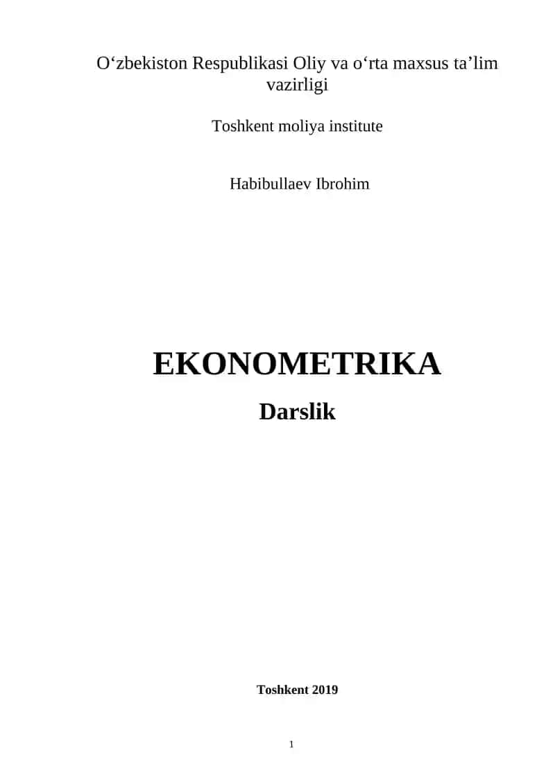 EKONOMETRIKA
