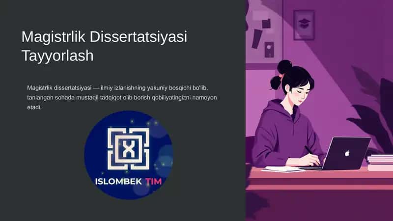 Magistrlik Dissertatsiyasi Tayyorlash 1