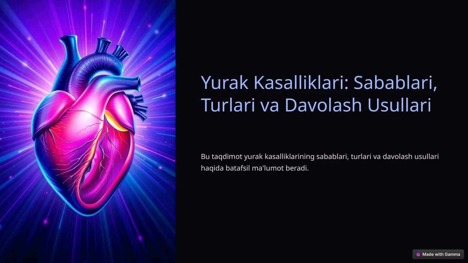 Yurak Kasalliklari: Sabablari, Turlari va Davolash Usullari 1