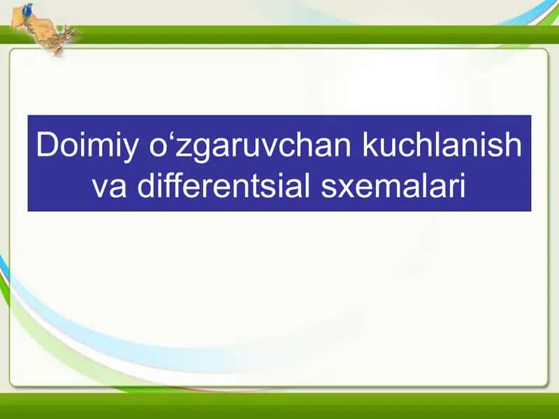 Elektr toki va kuchlanish 1