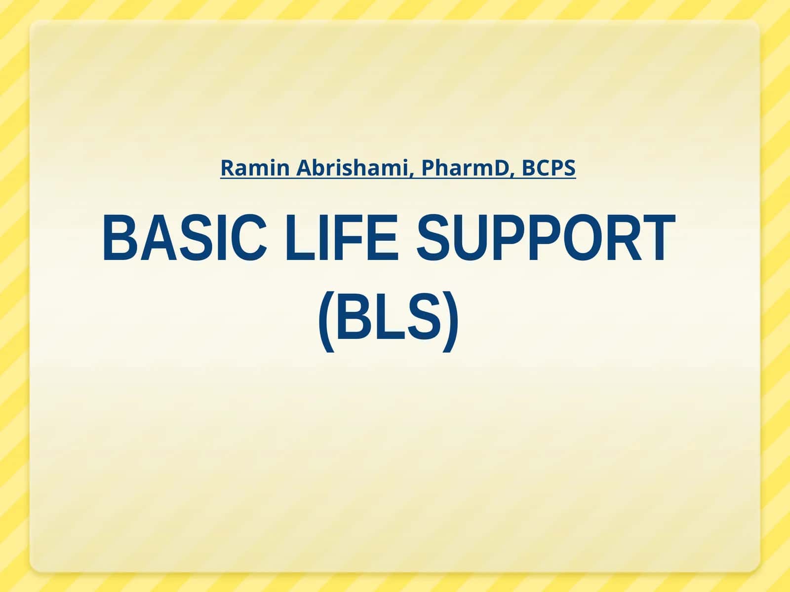 BASICLIFE SUPPORT(BLS) 1
