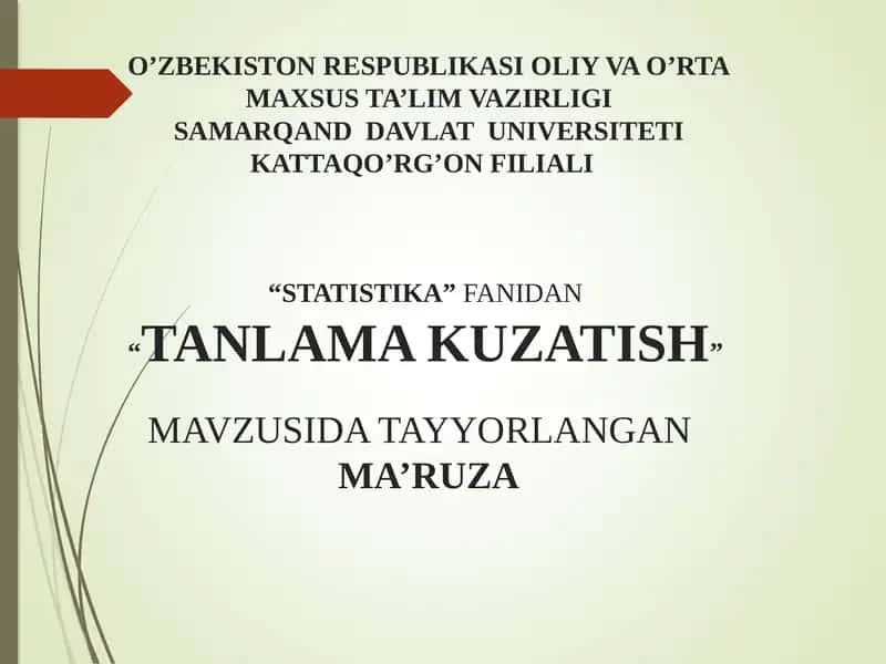 TANLAMA KUZATISH 1