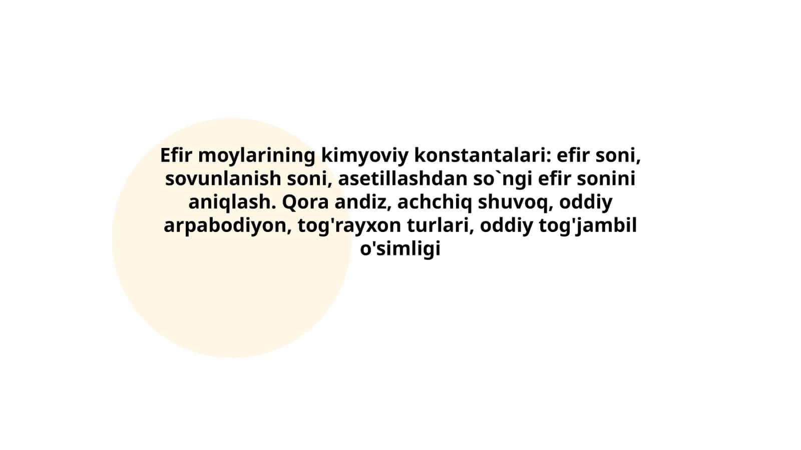 Efir moylarining kimyoviy konstantalari 1