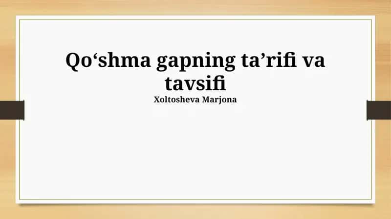 Murakkab Gapning Ta'rifi 1