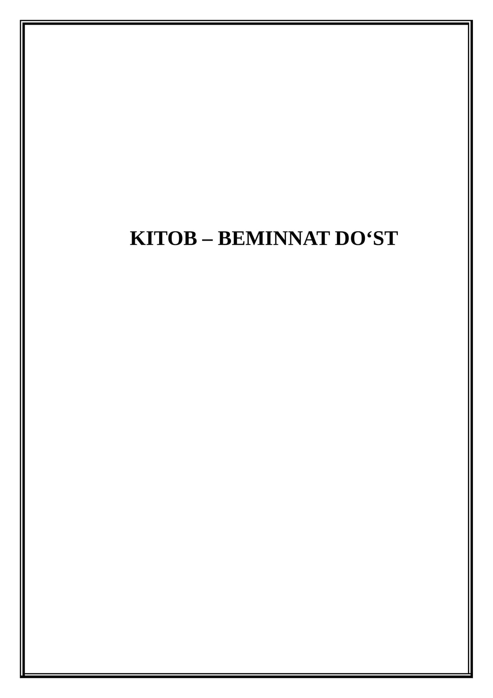Kitob – beminnat do‘st (Mikrodars Ishlanma) 1