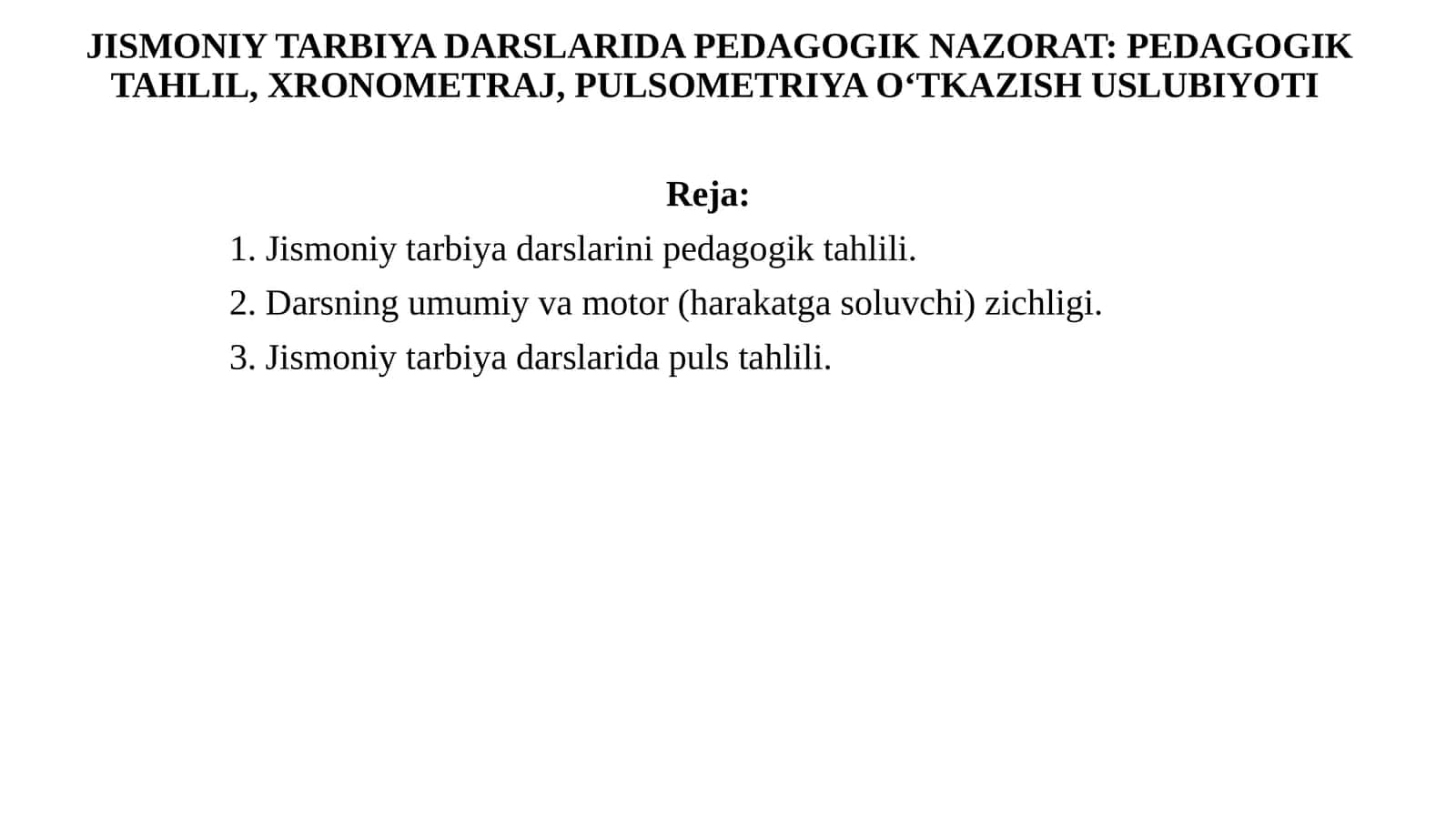 Jismoniy Tarbiya Darslarida Pedagogik Nazorat 1