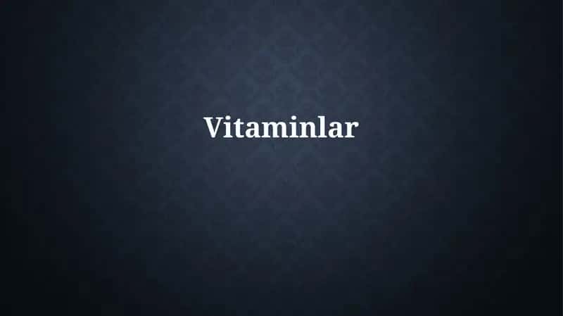 Vitaminlar: Ta'rif va Turlari 1