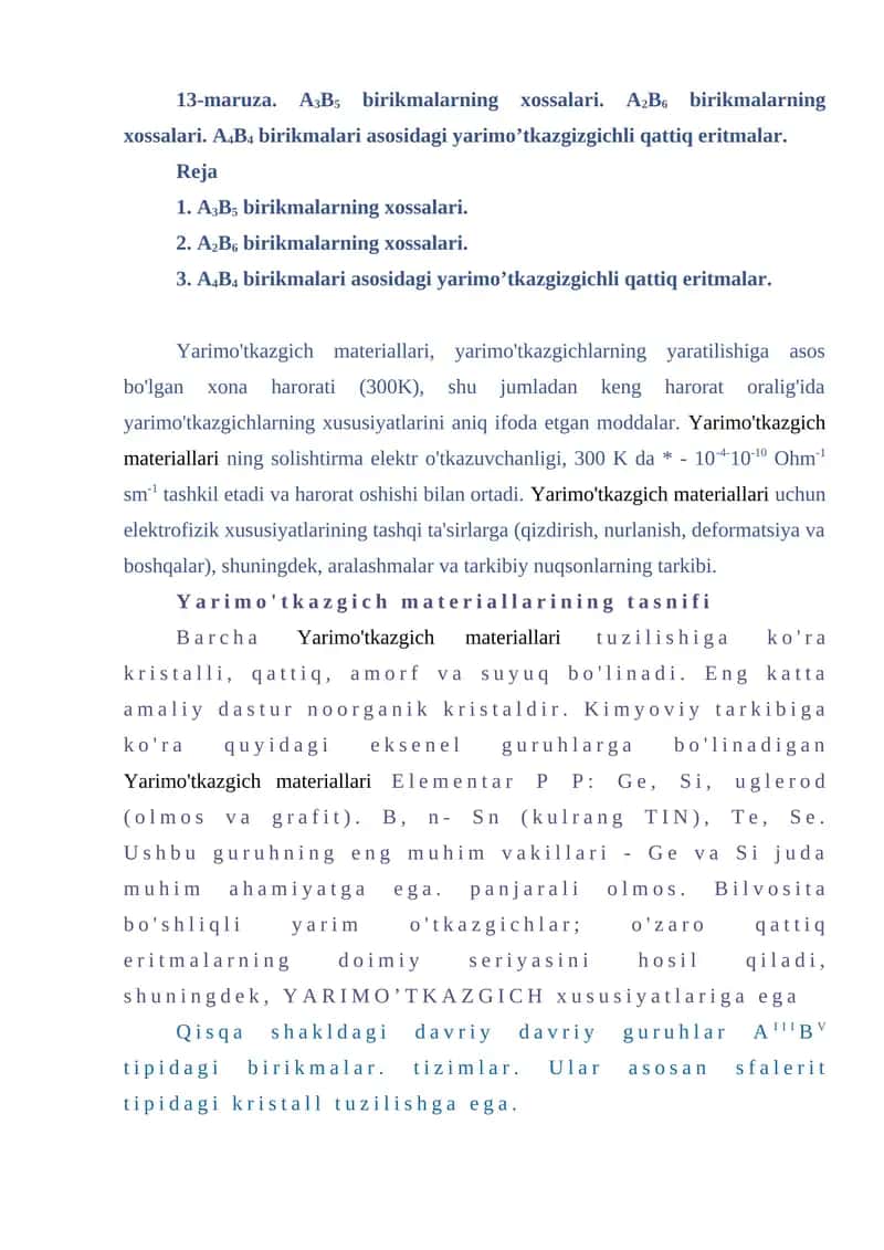 Yarimo'tkazgich materiallar 1